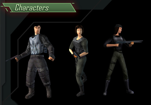 syphon filter 2 Art renders of main characters