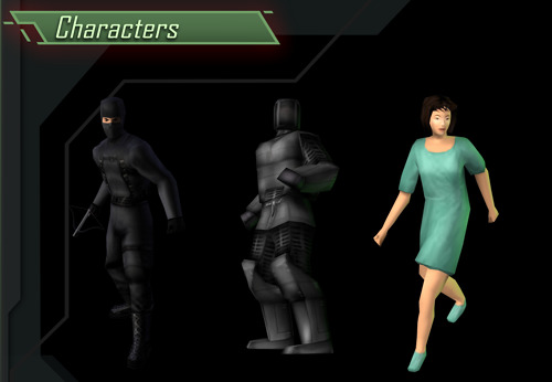 Syphon Filter 2 Art renders of characters