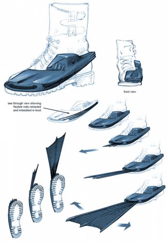 Logan's fin boots - Concept Art - Logans Shadow
